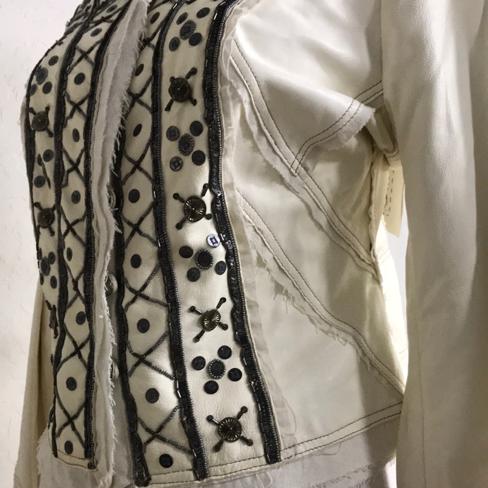 Raw 7 Embellished Leather Jacket - Picture 4 of 9